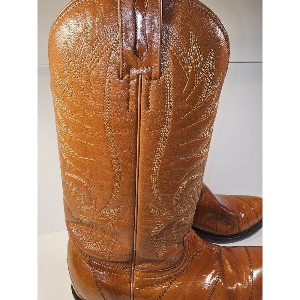 Rebelde Women's Vintage Tan‎ Leather Bootd Size 7C Made In Mexico